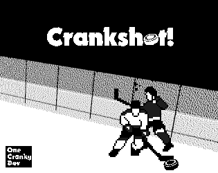 Crankshot cover art showing two hockey players fighting for the puck